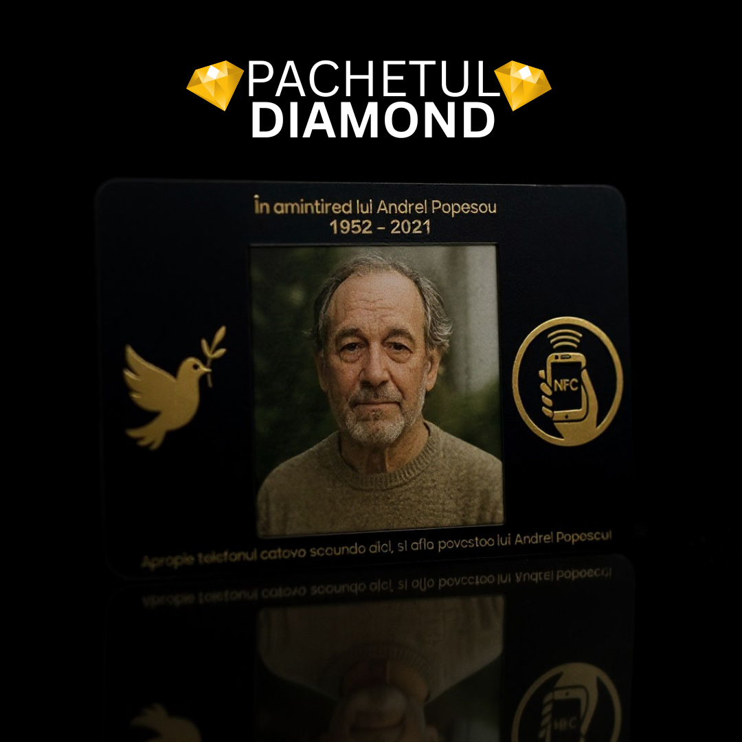 [DIAMOND] Plachetă Funerară Personalizată Pentru O Amintire Eternă